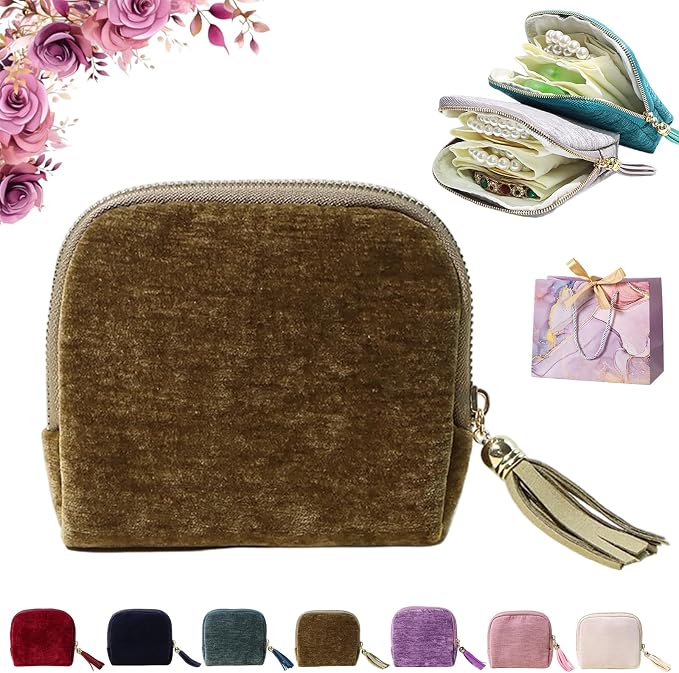 Travel Jewelry Case, Portable Jewelry Storage Bag, Compact Foldable Five by Unknown