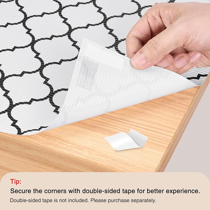 Glotoch Non Slip Shelf Liner 24 Inch Wide, Non Adhesive Drawer Liner, - Image 4
