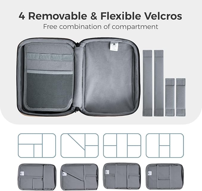 pack all Electronic Organizer Plus, Larger Capcity Cable Organizer Bag - Image 8