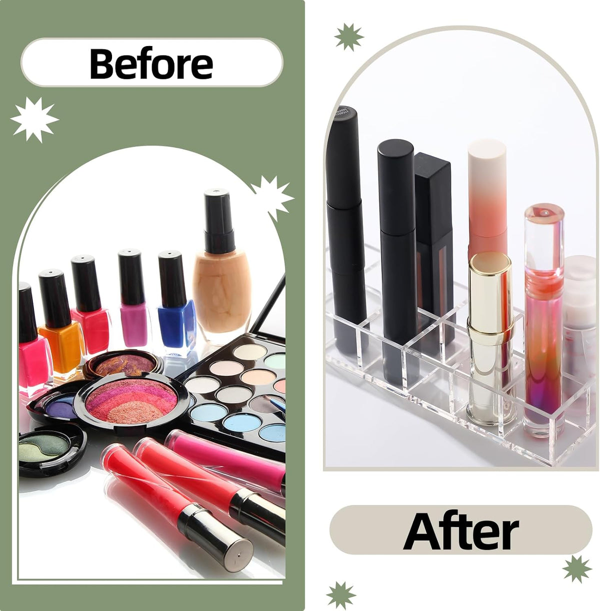 Clear Lipstick Organizer Acrylic Lip Gloss Holder