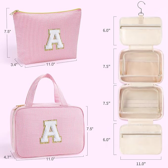 YOOLIFE Christmas Gifts for Women Stocking Stuffers, Initial Hanging Toiletry - Image 6