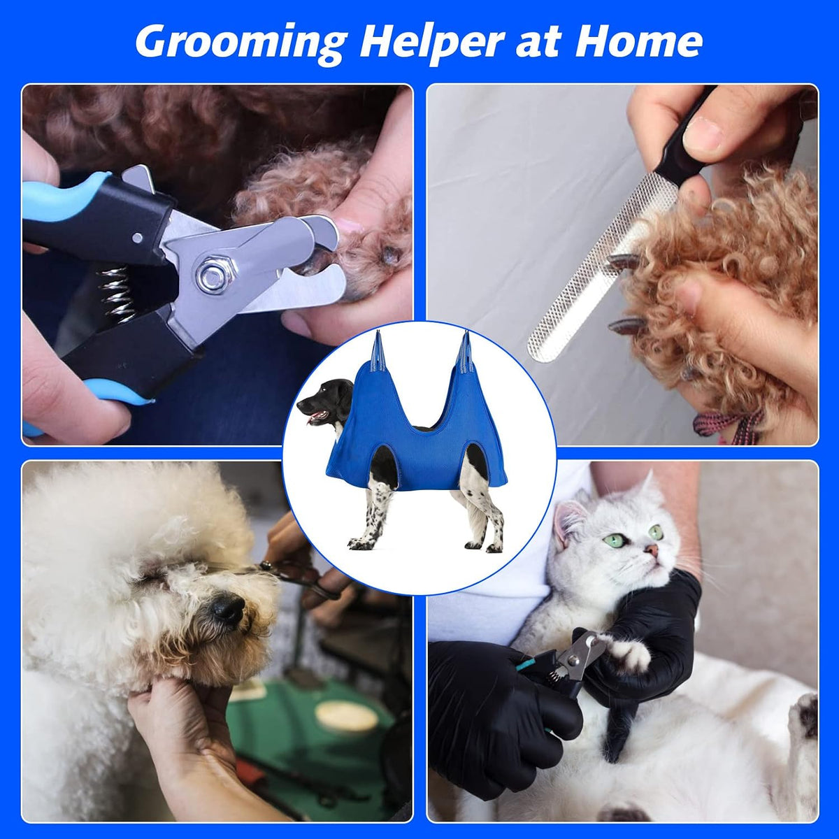 Ateson Pet Grooming Hammock, Dog Grooming Harness for Nail Trimming