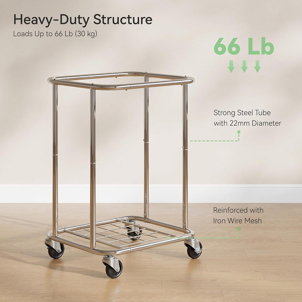 Laundry Basket with Wheels 150L/40Gal, Rolling Laundry Hamper with