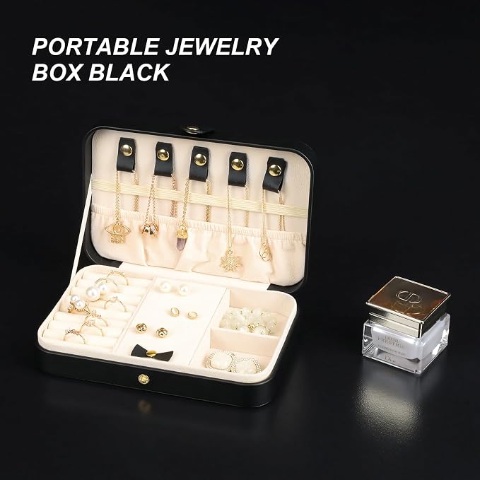 Small Jewelry Box, Travel Jewelry Case Portable Jewelry Boxes - Image 6