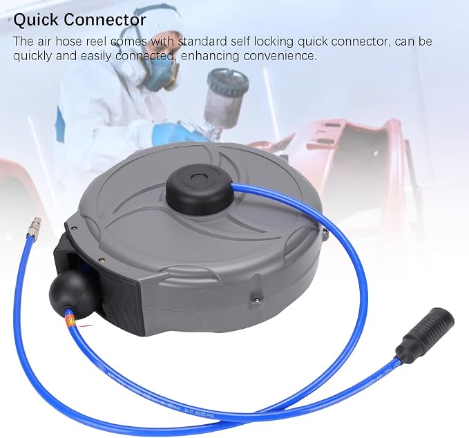 YWBL-WH Retractable Air Hose Reel Automatic Retractable Hose Reel 10m 33.1LB - Image 8