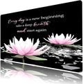 LB Pink Water Lily Flower Inspirational Large Mouse Pad by LB