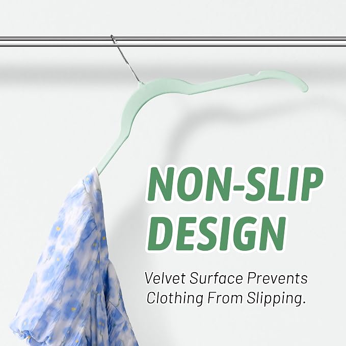 30 Pack Velvet Hangers – Non-Slip Slim Clothes Hangers - Image 5