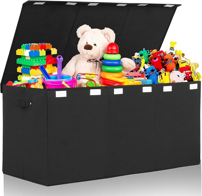 Extra Large Toy Box 167L, Sturdy Toy Storage Chest Organizer Bin Baskets by popoly