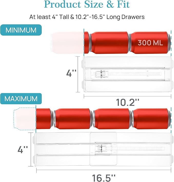 Vtopmart 4 Pack Drawer Dividers - Image 2