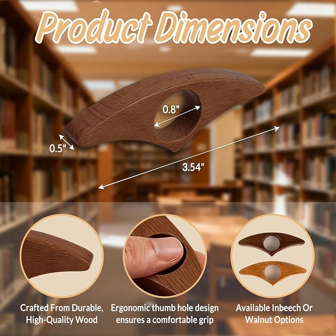 Wooden Book Page Holders for Reading - Image 4