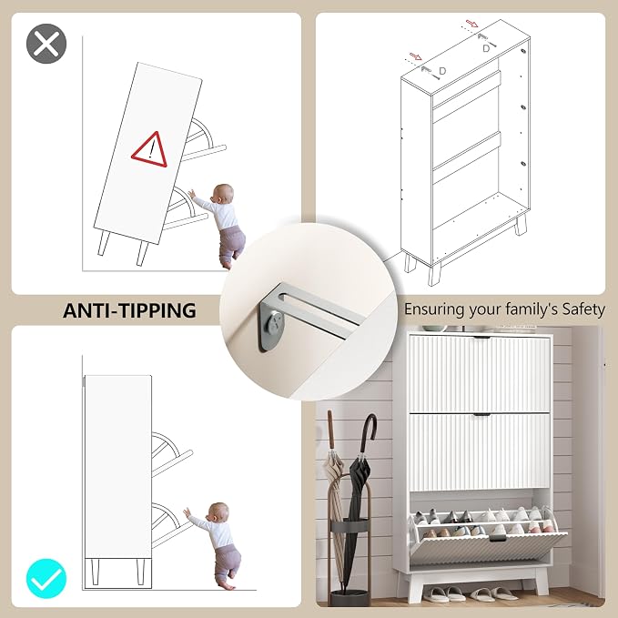 Shoe Cabinet Storage for Entryway - Image 6