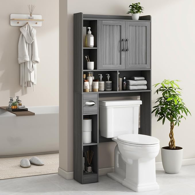 Vabches Over The Toilet Storage Cabinet, Farmhouse Storage Cabinet Over Toilet - Image 7