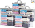 5 Pack Clear Storage Bags for Clothes, 22L Blanket Storage Bags, Under Bed by Hopack
