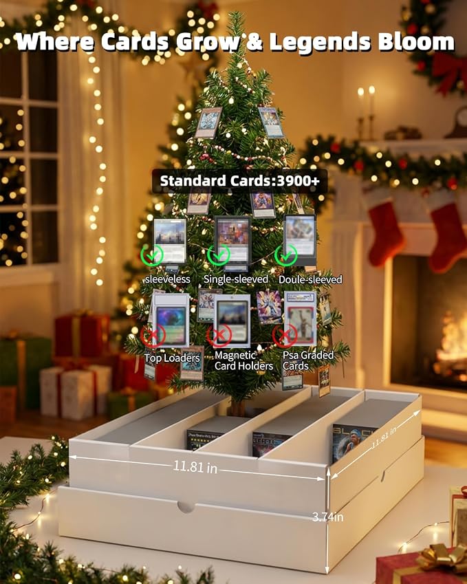 Trading Card Storage Box with 4 Cards Stoppers, Standard Card, Bulk Collectible - Image 4