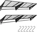Garage Shelving 2x3ft 4-Pack, Garage Storage Rack 24"x36" Metal Shelves Black by ENJOYWOOD
