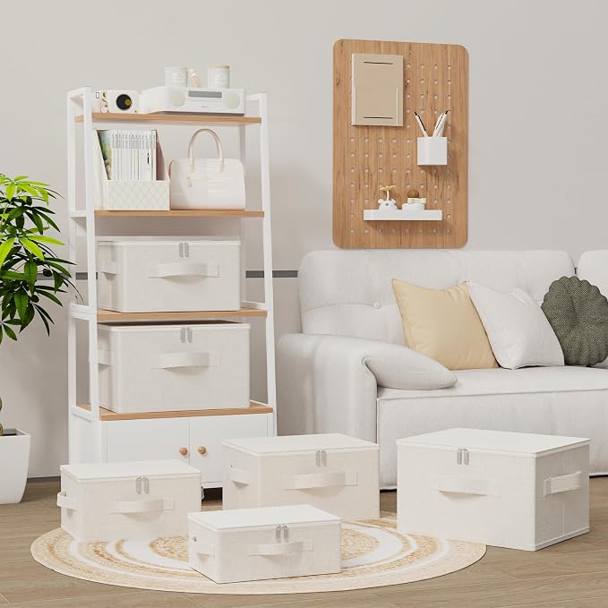 Underbed Storage Box with Lid, Foldable Clothes Organizers, Fabric Bins - Image 2