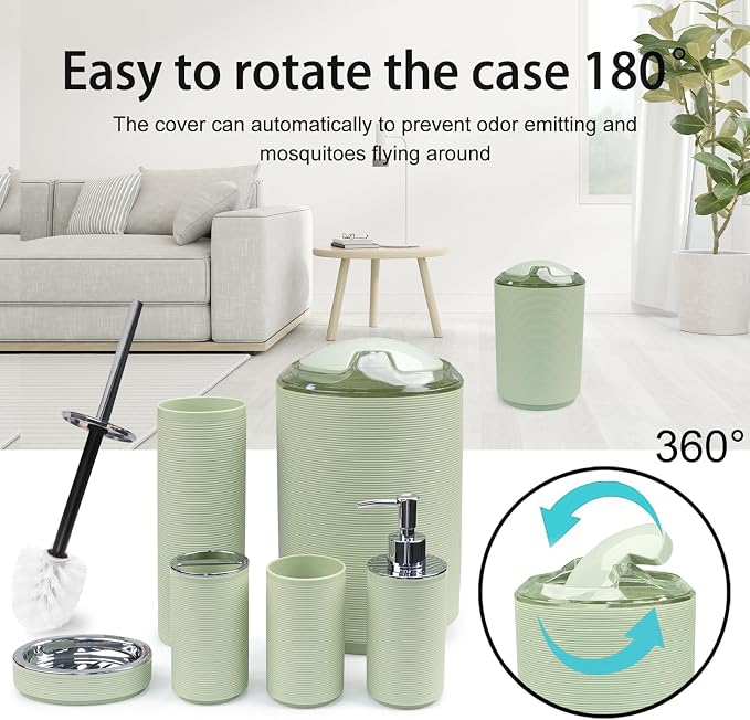 CERBIOR Bathroom Accessories Set Bath Ensemble Includes Soap Dispenser - Image 4