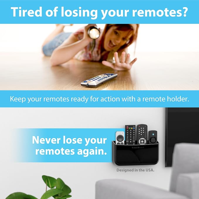 TotalMount Hole-Free Remote Holder – Eliminates Need to Drill Holes in Your Wall - Image 2