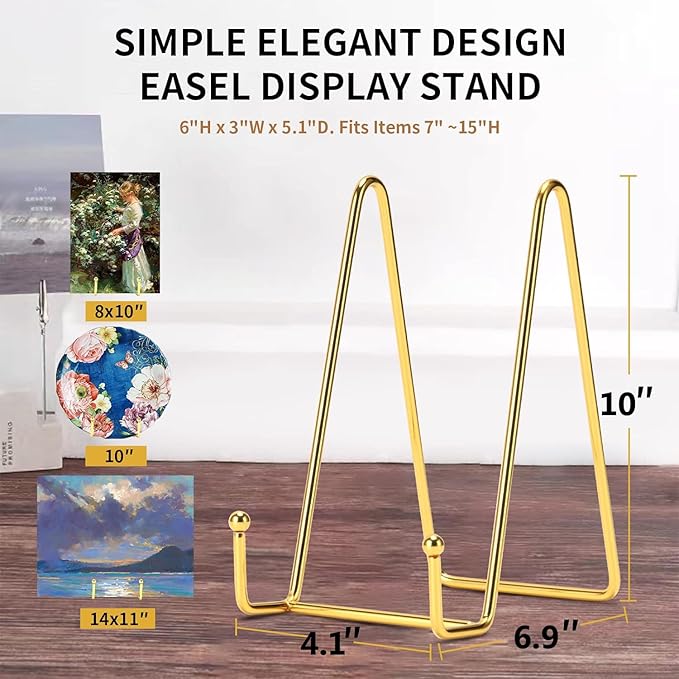 Kruodop 10 Inch Plate Stands for Display, 3 Pack Plate Holder Display Stand - Image 3
