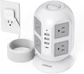 TESSAN Tower Surge Protector Power Strip 10 ft, Long Flat Extension Cord by TESSAN
