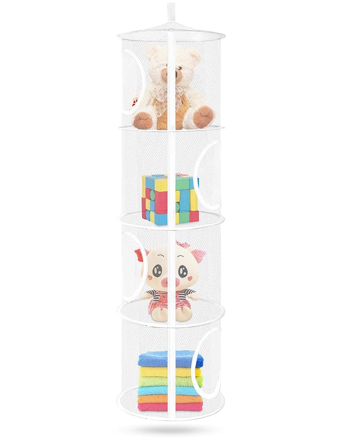 Libeder Stuffed Animal Storage, Mesh Hanging Storage Space Saver Bags Organizer by Libeder