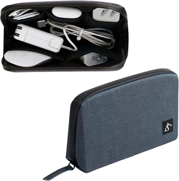 Electronics Organizer Travel Case – Water-resistant Cable Bag by simtoper
