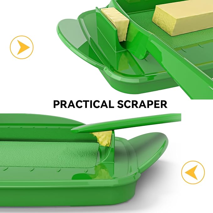 Butter Dishes with Lid for Countertop Refrigerator, Non-Slip Bottom Butter - Image 5