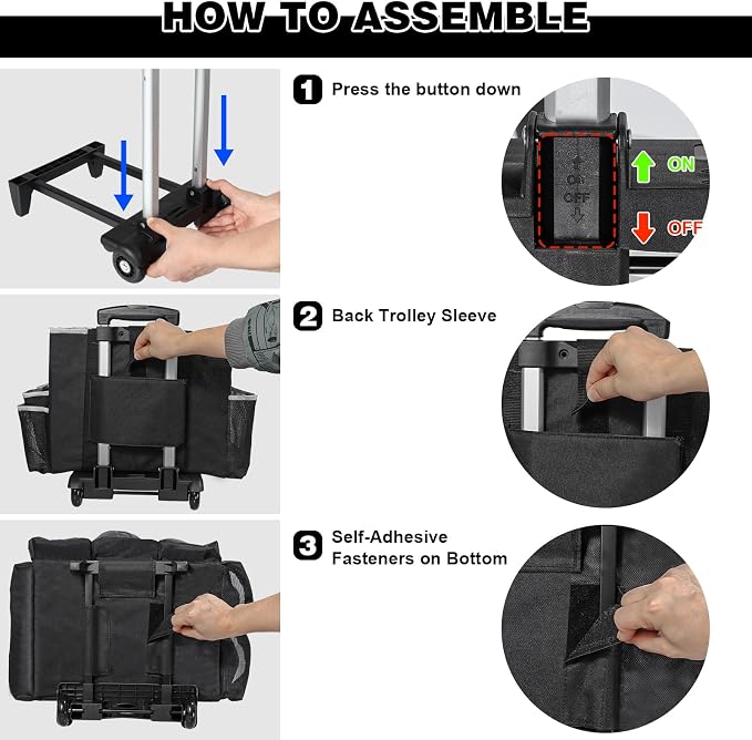 Large Rolling Cleaning Caddy Bag, Cleaning Caddy - Image 4