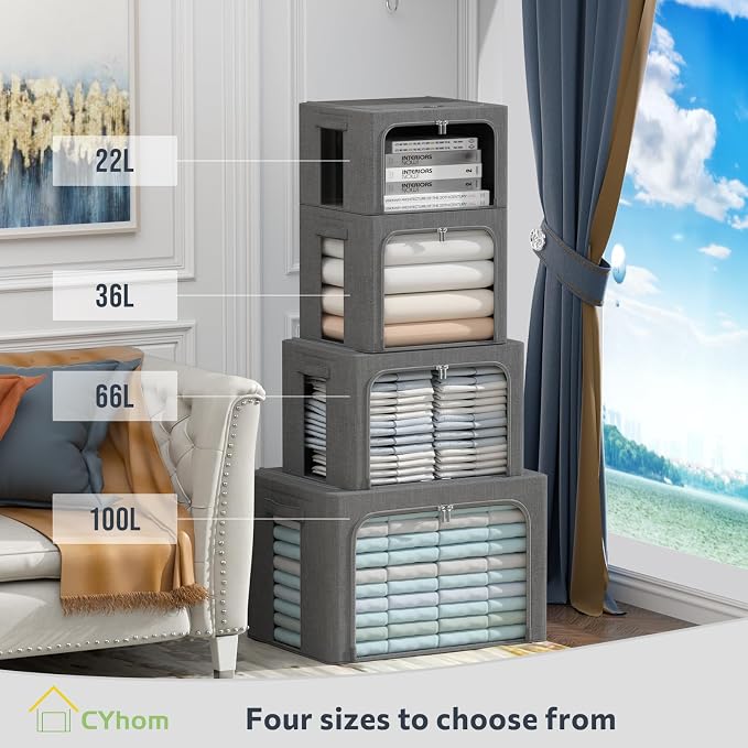 CYhom 3Pack Foldable Storage Bins - Image 3