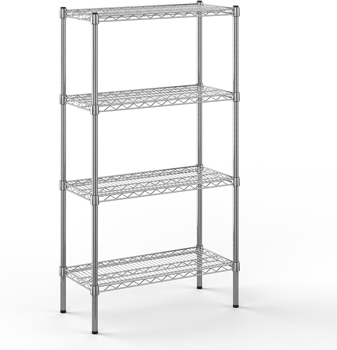 14" Deep x 30" Wide x 54" Height Wire Shelving Kit | 4-Tier | NSF Commercial by Regal+Altair