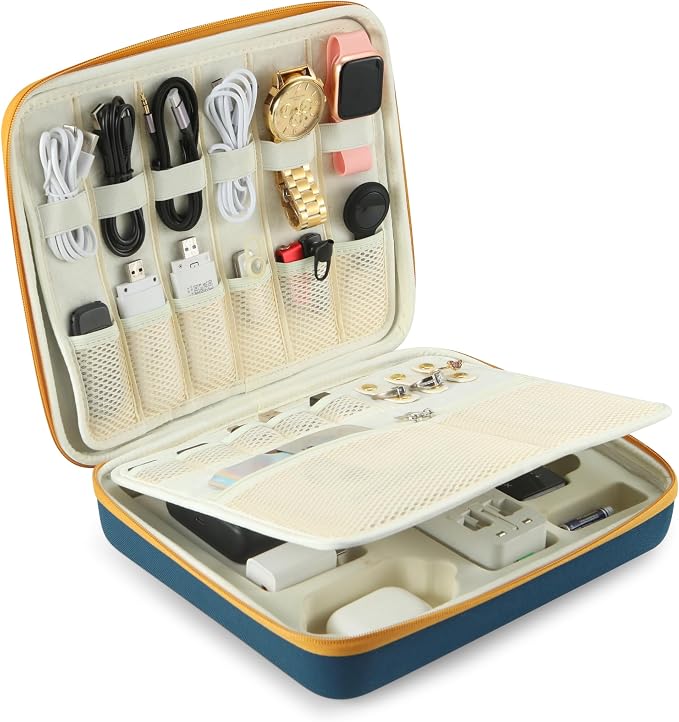 Essential Electronics Travel Organizer Case, Tech Accessories Travel Pouch by SoleKing