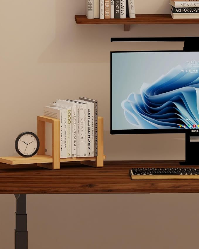 Adjustable Desktop Bookshelf, Retro Tabletop Bookshelf, Desk Shelf - Image 6