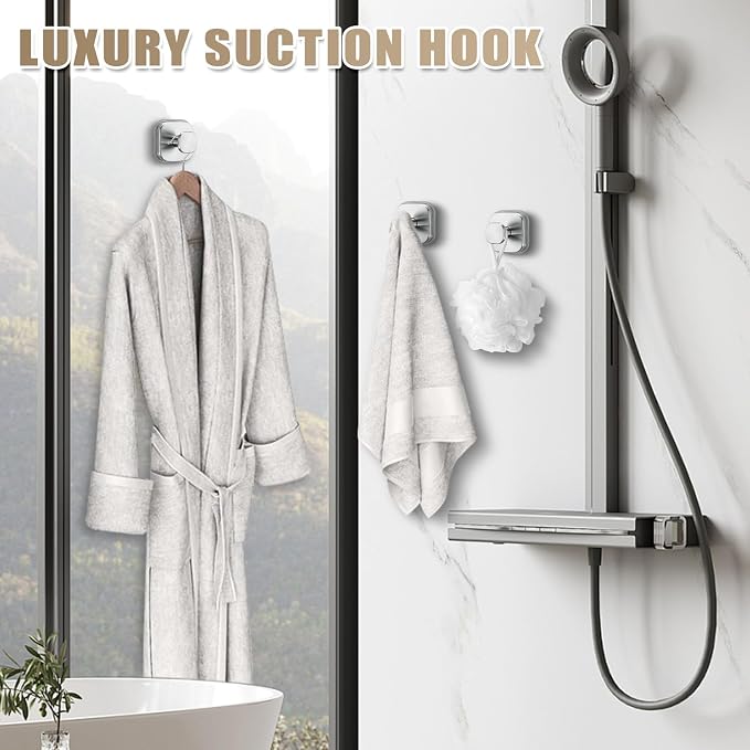 No-Drill Reusable Suction Cup Hooks, Coat Hook - Image 7