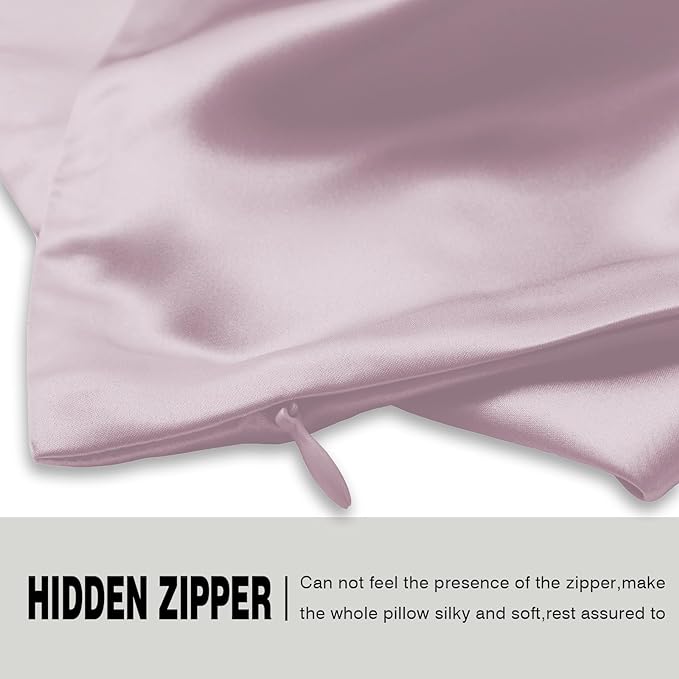 Silk Pillow Cases 2 Pack Soft Breathable and Sliky Standard Size Pillow Cases - Image 4