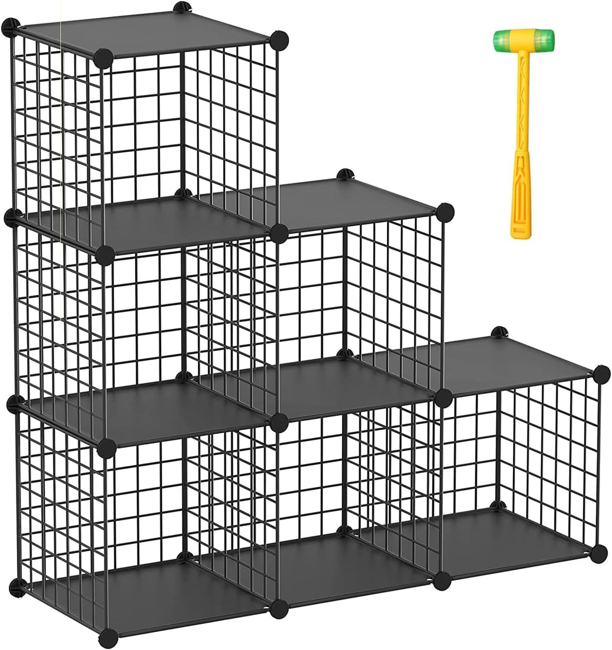 Wire Cube Storage Organizer, Metal Storage Shelves Bookshelf