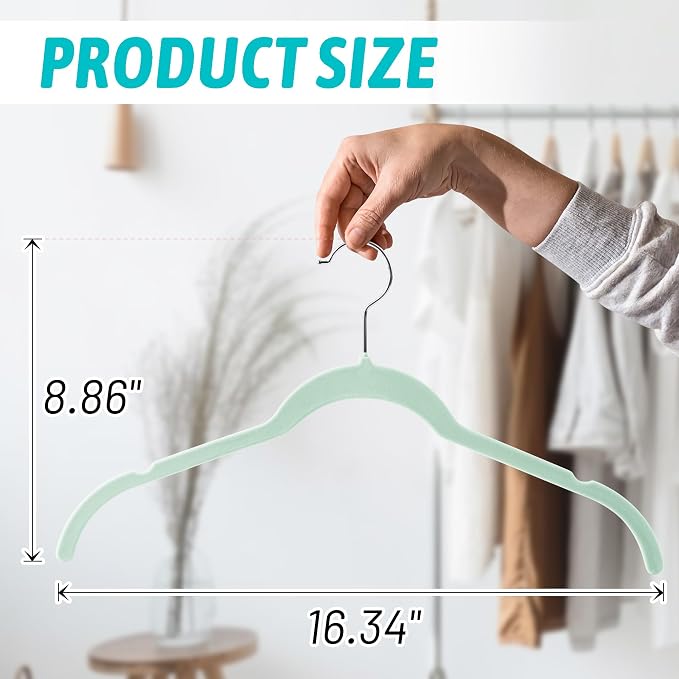 30 Pack Velvet Hangers – Non-Slip Slim Clothes Hangers - Image 6