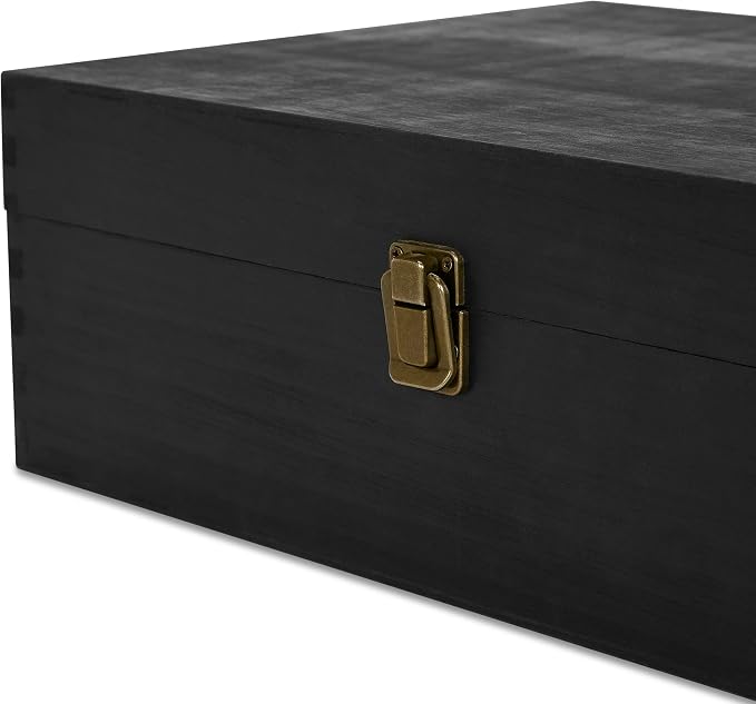 makerflo XL Black Pine Wood Memory Box - Image 5