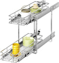 2 Tier Individual Pull Out Cabinet Organizer 71⁄2" W x 211⁄2" D, Heavy