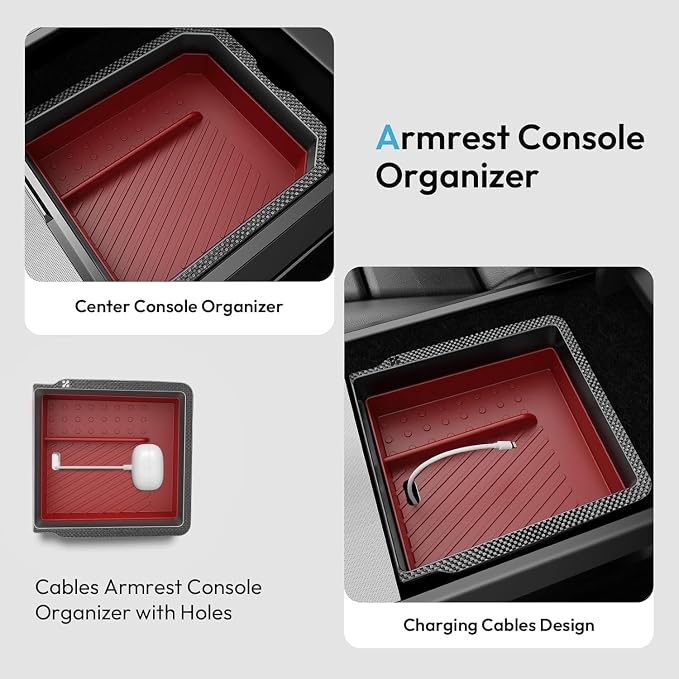 Center Console Organizer Tray for Tesla New Model Y Juniper Accessories 2025 - Image 8
