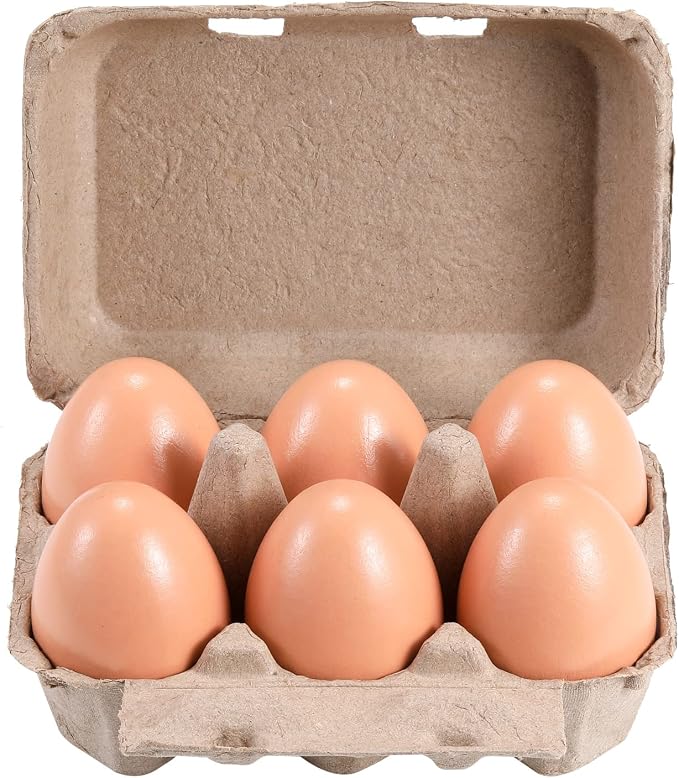 Half Dozen Vintage Egg Cartons 50 Pack, Blank Natural Pulp Egg Cartons 6 Count - Image 3