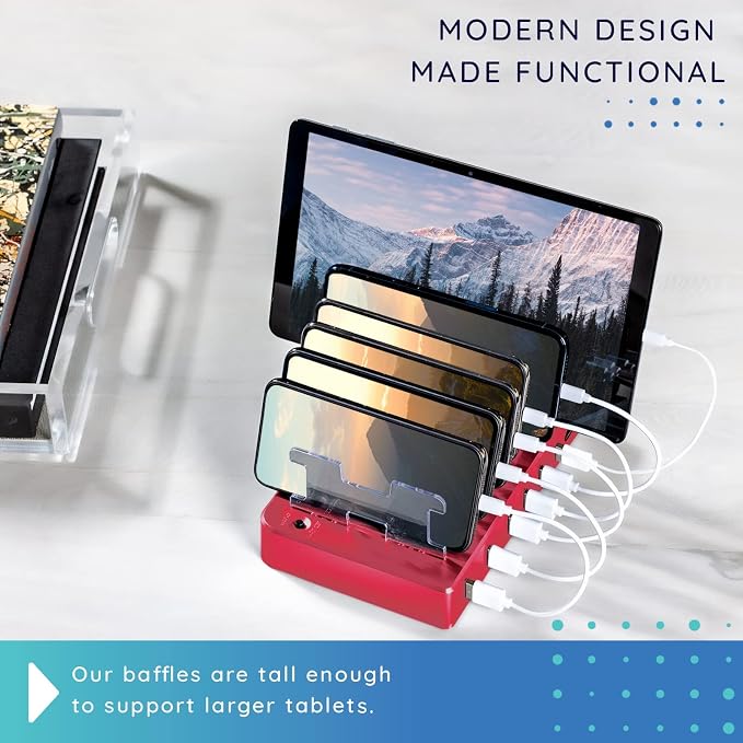 Charging Station for Multiple Devices – 6-Port USB Charging Dock for Apple & - Image 8