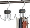 Belt Hanger, Belt Organizer for Closet, Rotatable Tie Rack, Belt Holder by Lumigens