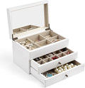 Meangood Jewelry Box Organizer for Women, 3 Layer Large Jewelry Storage Case by Meangood