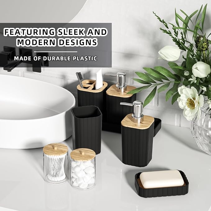 Bathroom Set - 25PC Black Bathroom Set - Image 3