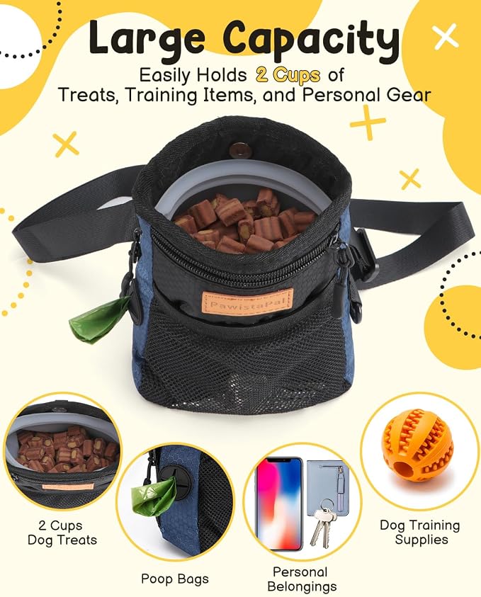 Dog Treat Pouch for Pet Training, 2-Cup Puppy Treat Holder - Image 4