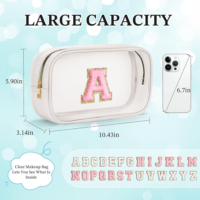 YOOLIFE Initial Travel Makeup Bag Pouch - Image 5