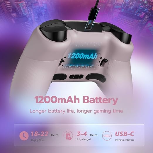 ISHAKO Wireless Gaming Controller – 1000Hz Polling, 1200mAh Battery PC - Image 3