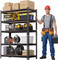 Garage Shelving 5 Tier Adjustable Metal Storage Shelves, Heavy Duty