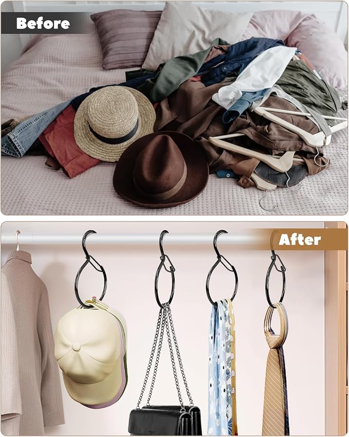 6 Pack Belt Hanger, Tie Hanger & Belt Organizer, Waterproof Belt Hanger - Image 6