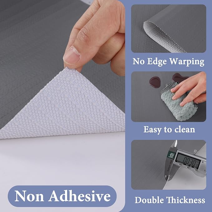 Drawer and Shelf Liner for Kitchen Cabinet: 17 in X 30 Ft Non Slip Waterproof - Image 3